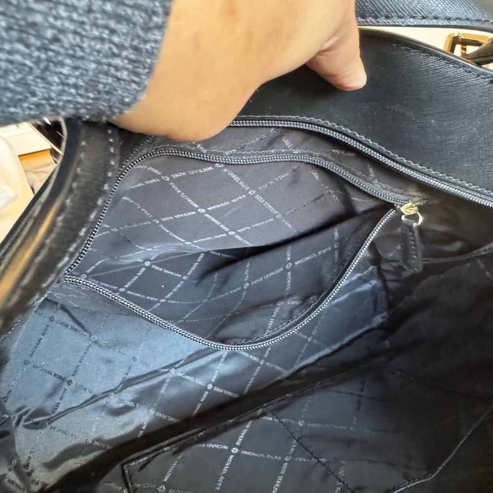 MICHAEL Michael Kors Black Tote with Gold Accents - Picture 3 of 4